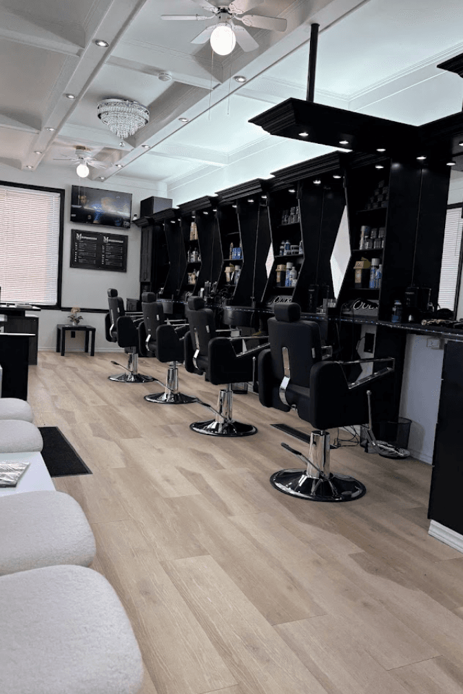 M Style barber shop interior